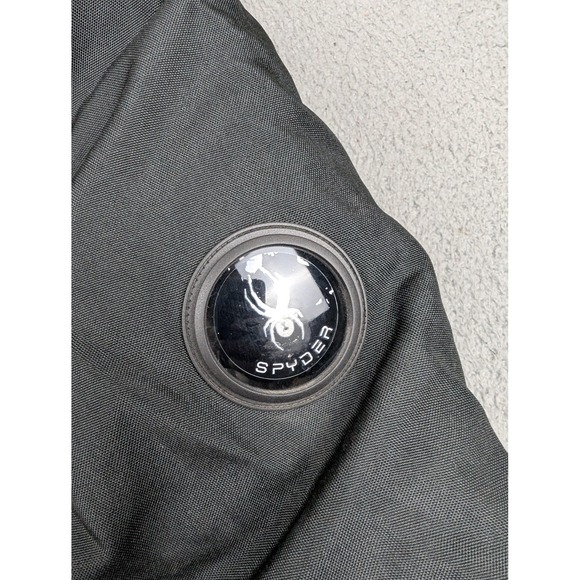 Spyder Jacket Mens Medium Black Hooded Insulated Parka Hydroweb Thermoweb - Picture 12 of 16